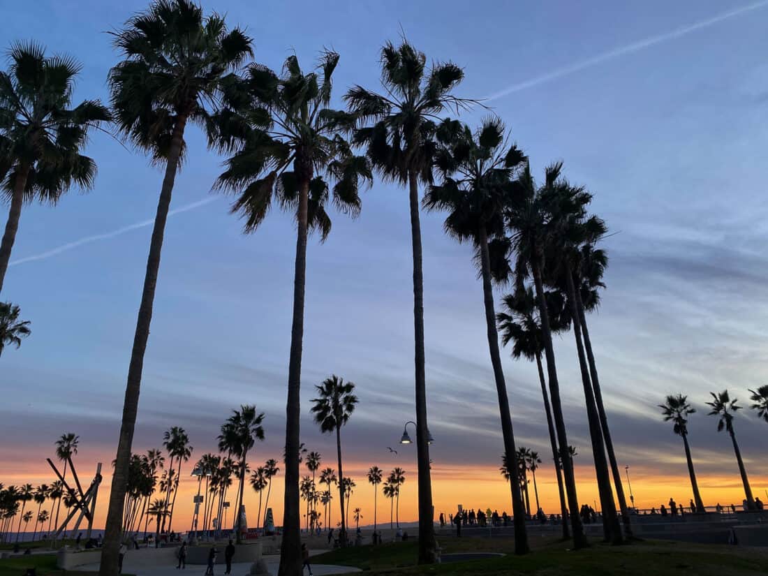 Sunset in Venice, Southern California