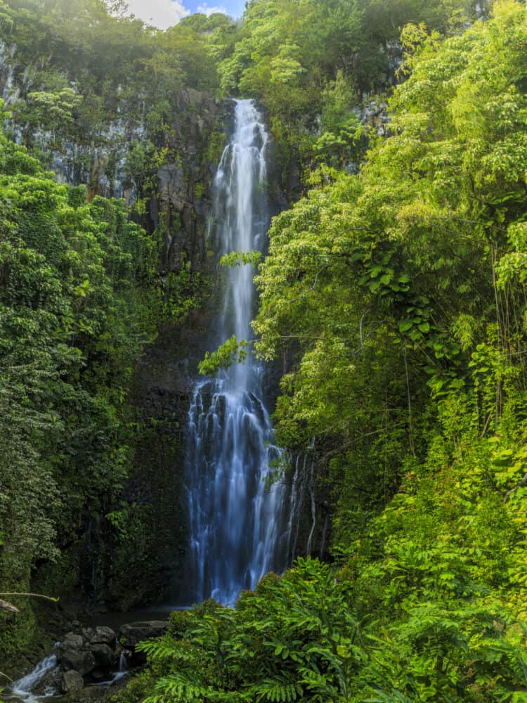 Wailua waterfall on the Road to Hana, Maui, Hawaii, USA