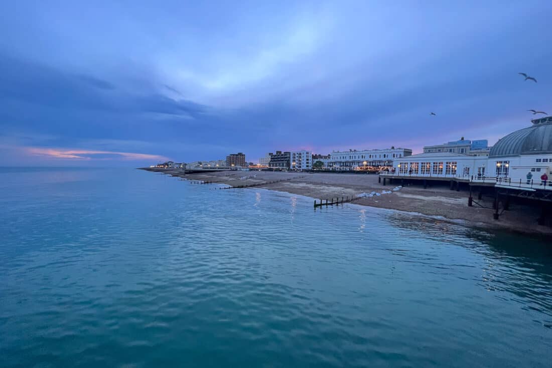 Worthing Beach at sunset