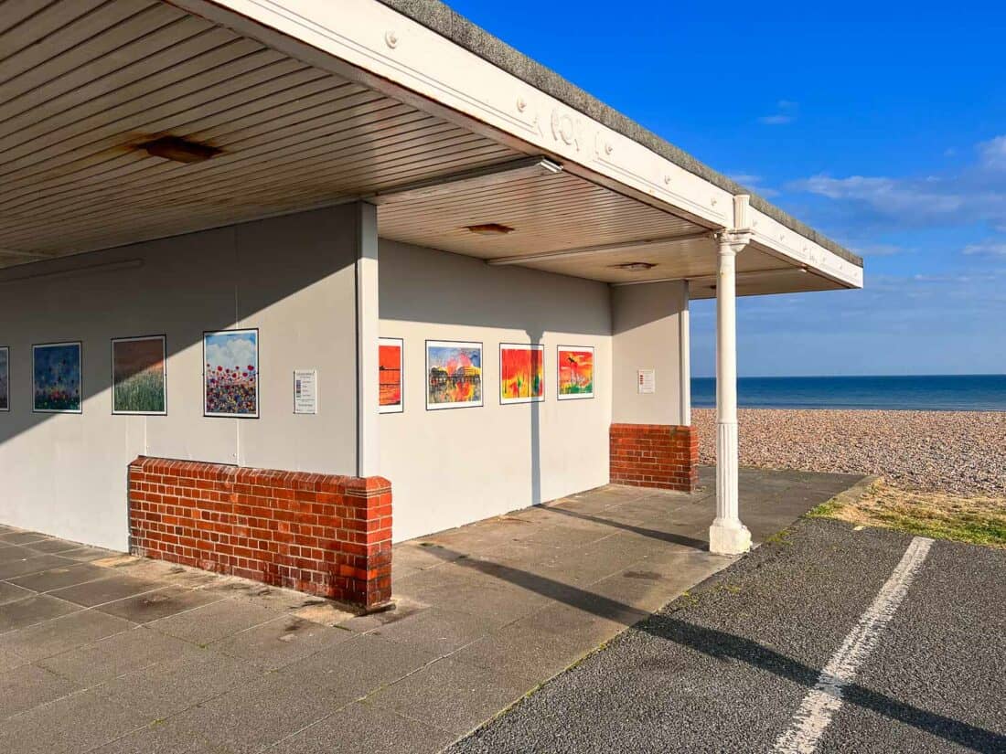 Local artwork along Worthing Promenade, England