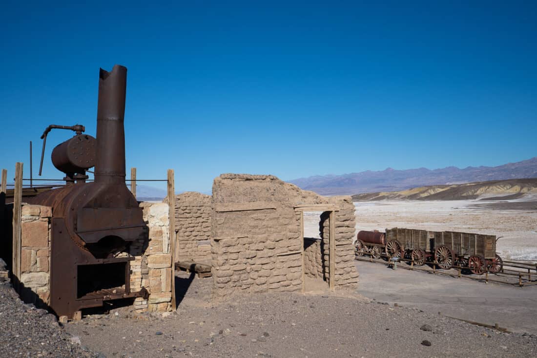 Harmony Borax Works history trail, Death Valley