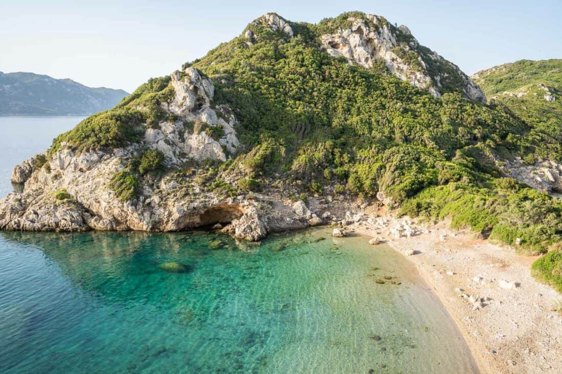 Porto Timoni beach empty in the morning