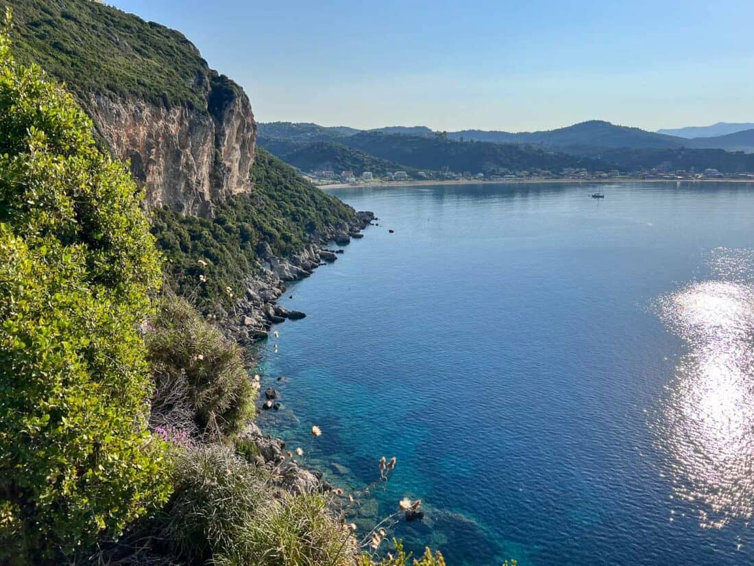 Agios Georgios Pagon beach from the trail to Porto Timoni Corfu 