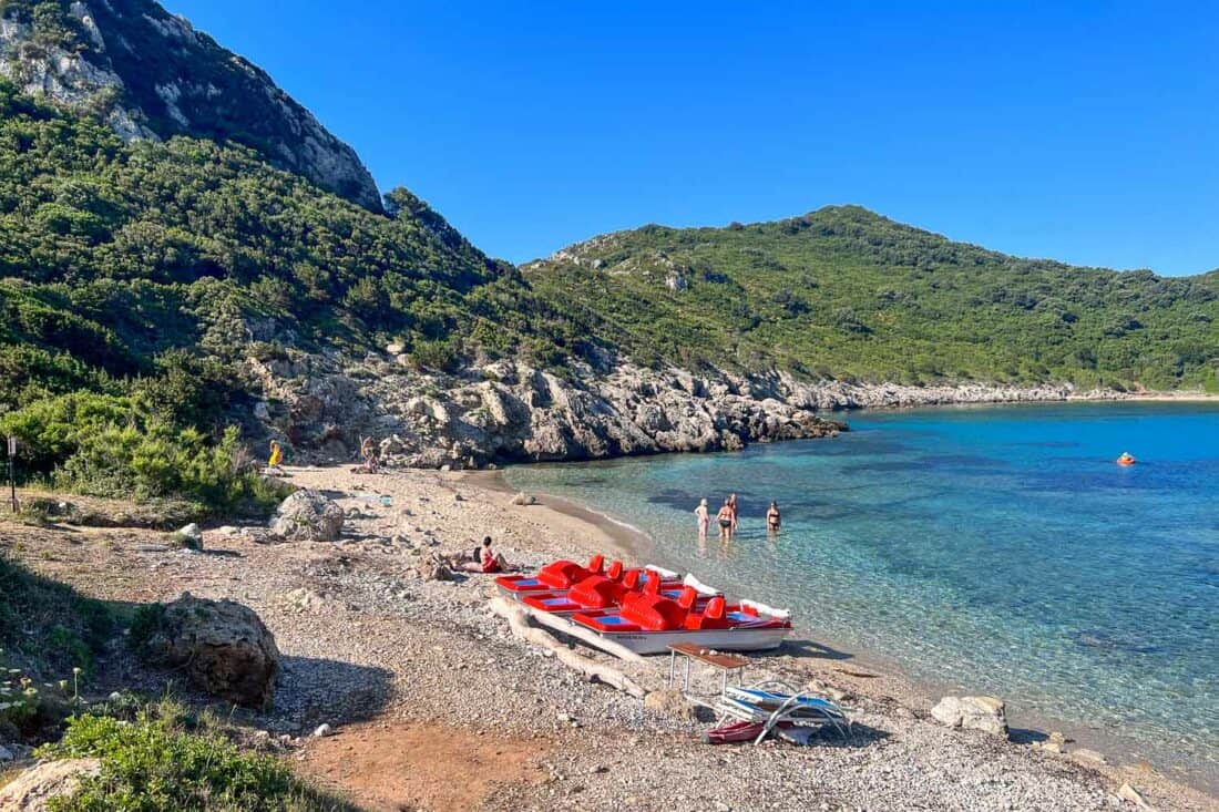 Porto Timoni beach in Corfu