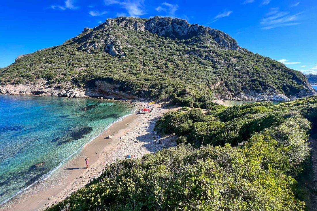 Porto Timoni beach in Corfu