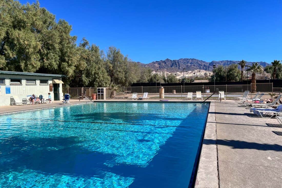 Swimming pool at The Ranch Lodge, Death Valley, Southern California
