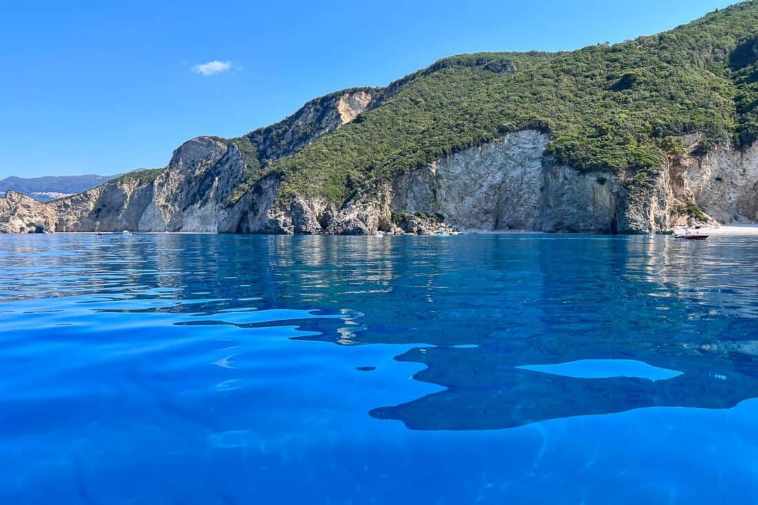 Stelari Beach by boat, Corfu