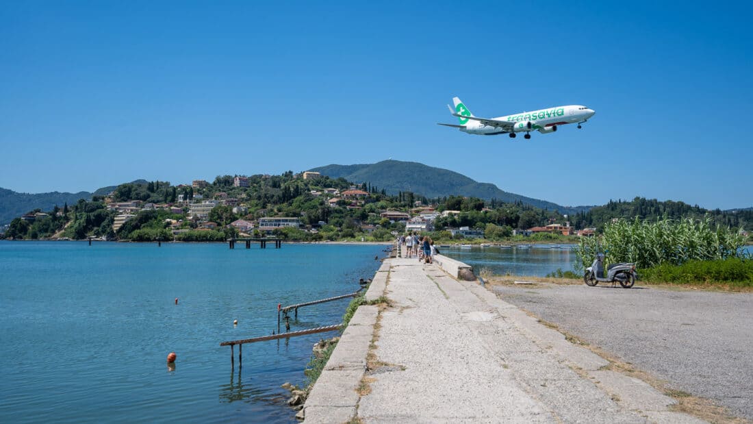 Flight path, Vlacherna Monastery, Corfu