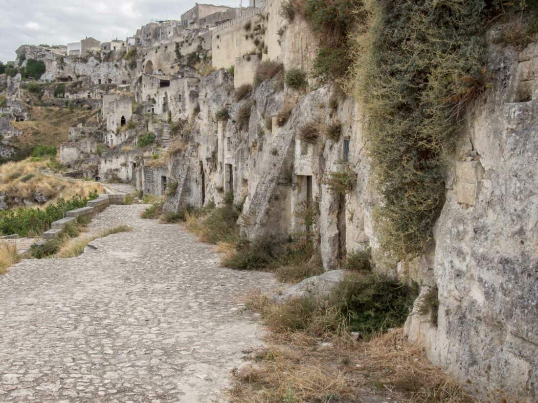 Uninhabited caves in Sasso Caveoso, Matera