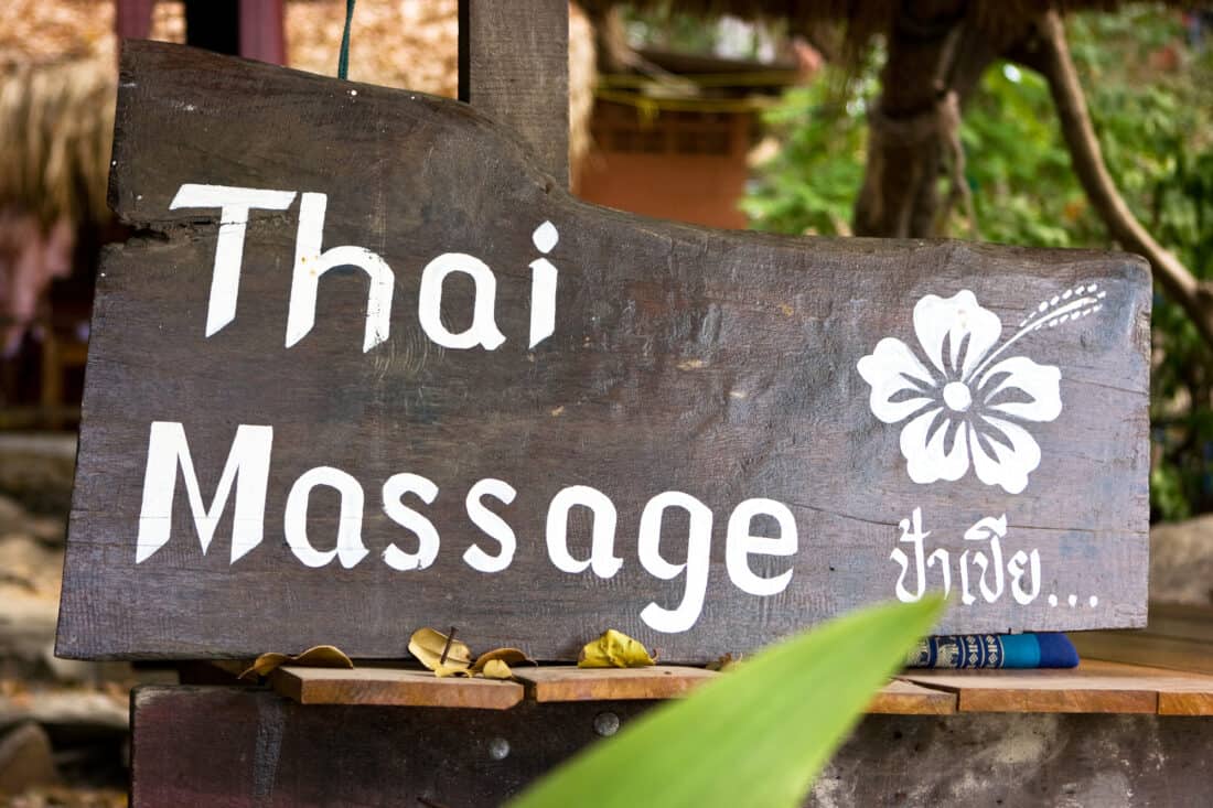 Thai Massage sign