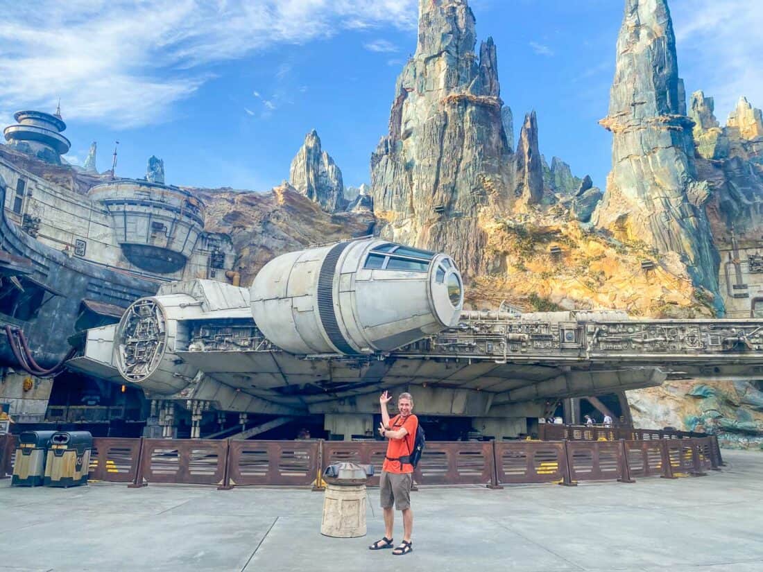 Simon at Galaxy's Edge at Disney World