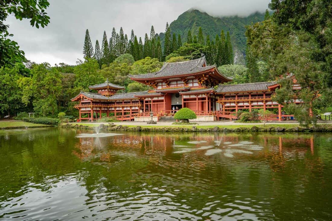 Byodo-in Temple on Oahu, Hawaii, USA