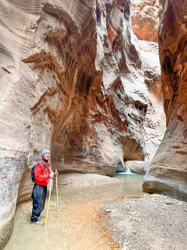 Simon at Orderville Canyon, The Narrows, Zion National Park, Utah, USA