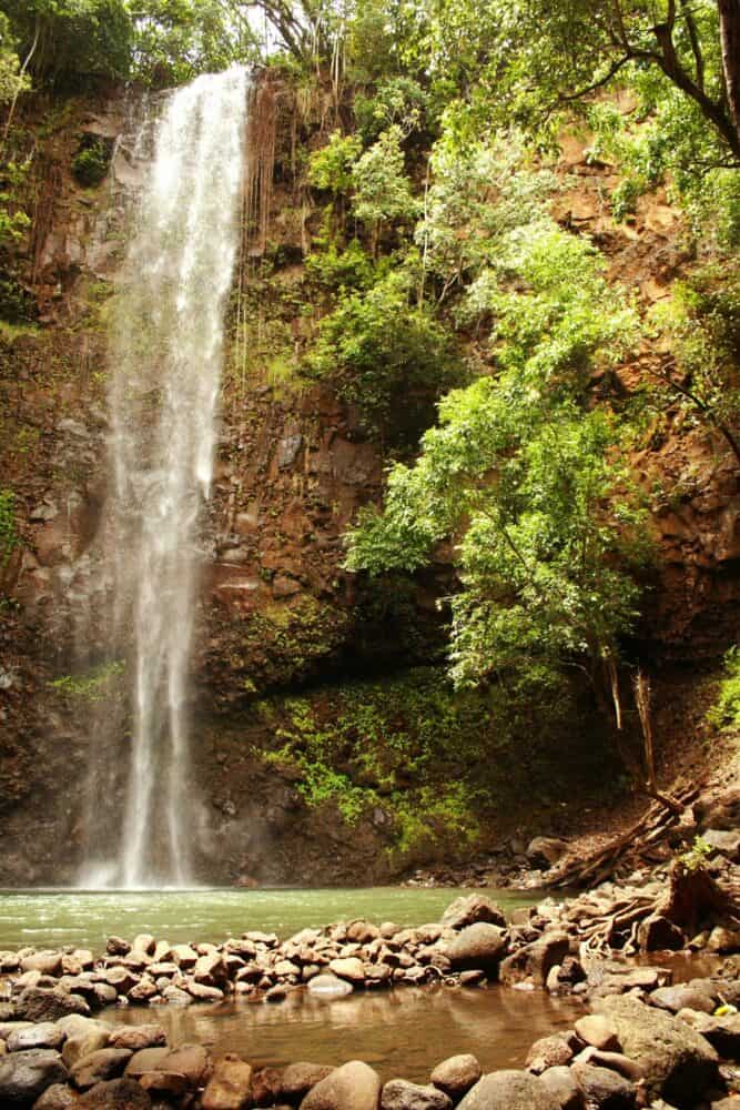 Secret Falls on the Wailua River in Kauai