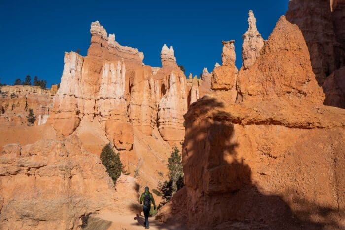 Hiking the Queens Garden trail, one of the best things to do with one day in Bryce Canyon National Park.