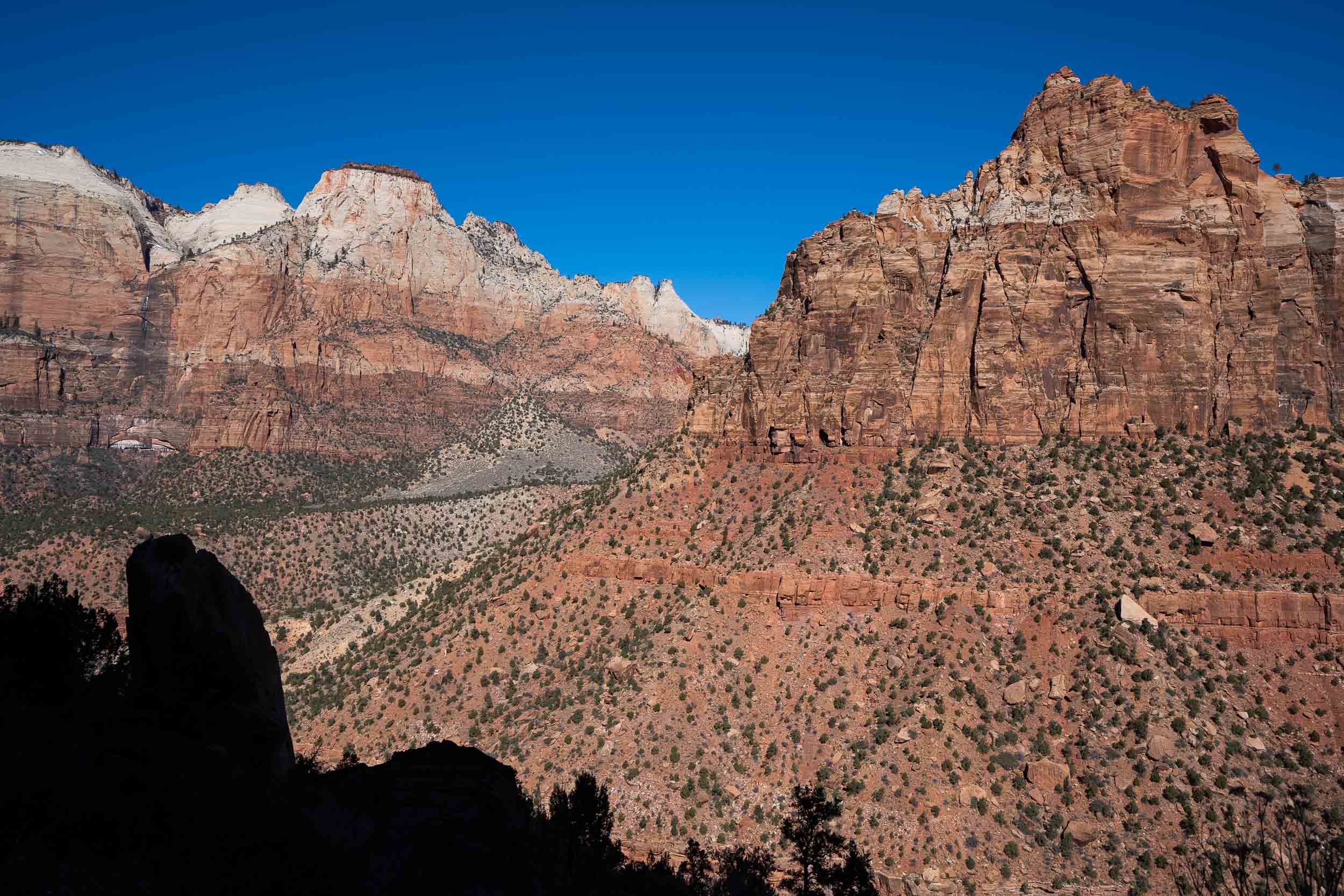 East Zion mountains on a trip to Zion National Park in winter