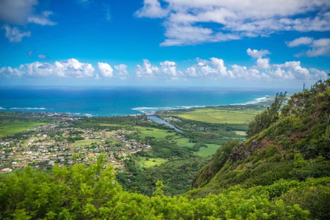 View of Kauai from the Sleeping Giant Trail