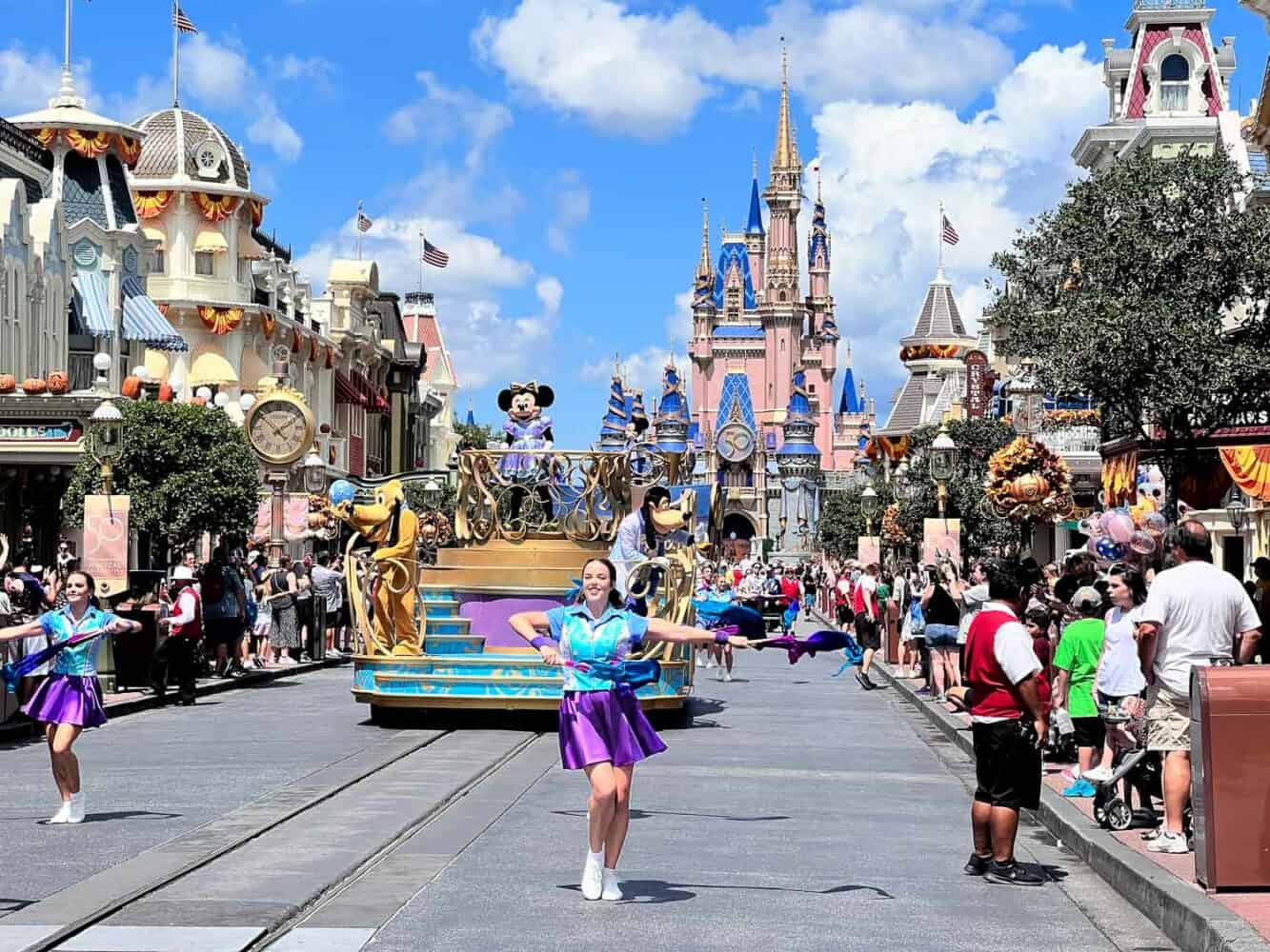 Cavalcade going down Main Street, Magic Kingdom, Disney World