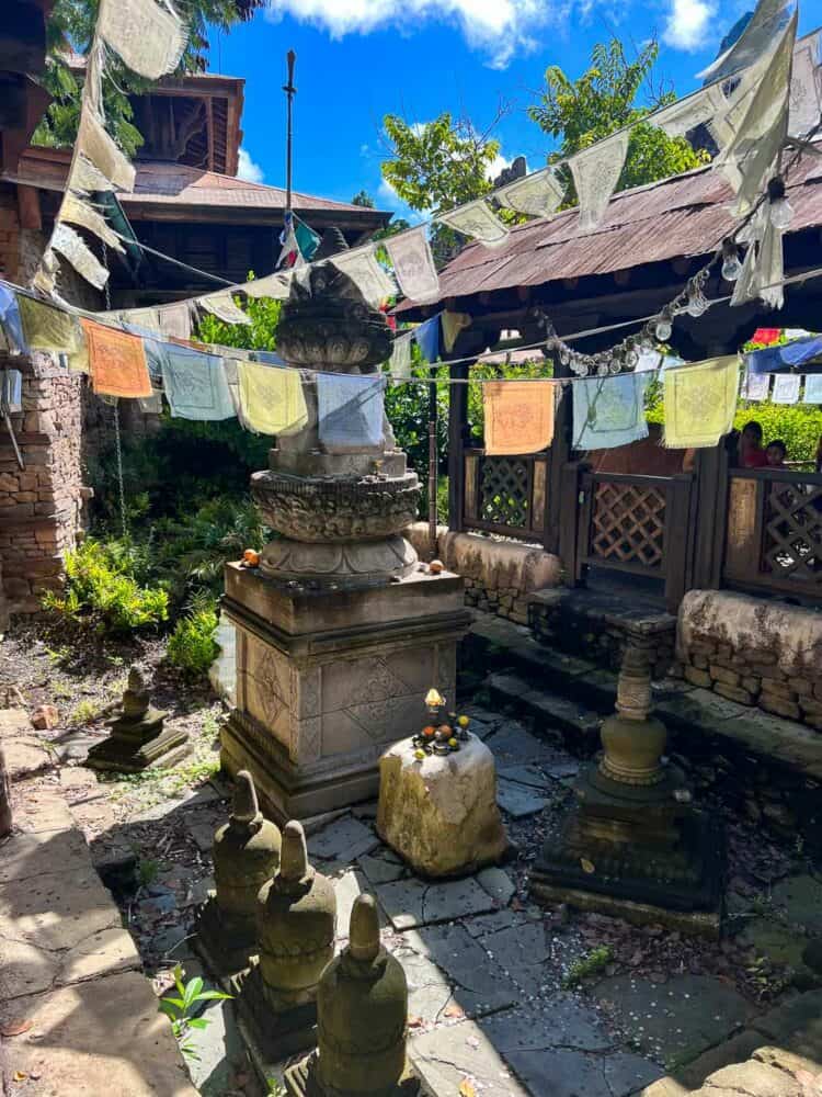 Expedition Everest queue decorated like an authentic Nepalese temple, Animal Kingdom, Disney World