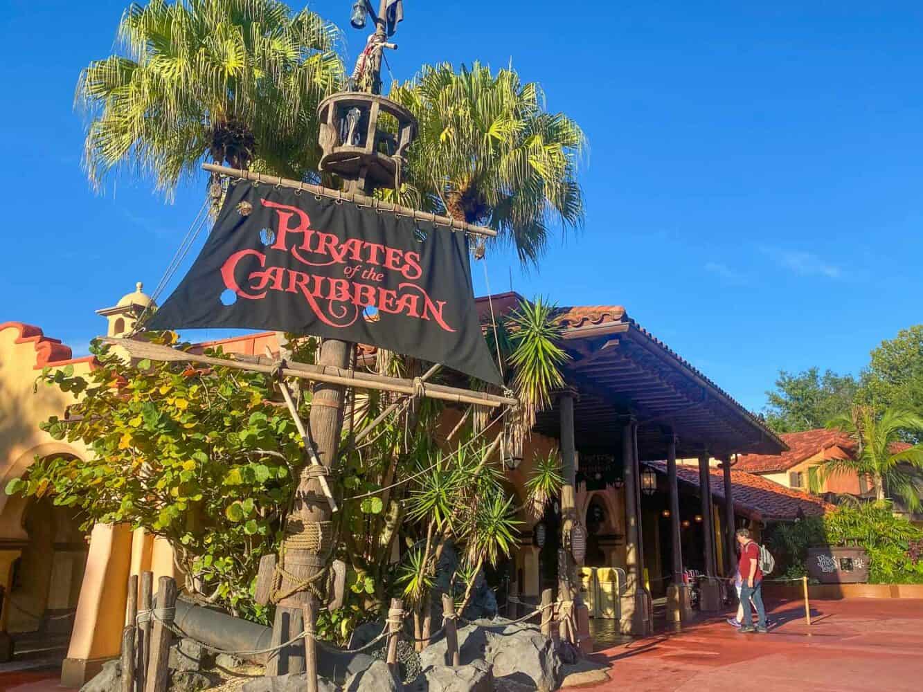 Entrance to Pirates of the Caribbean, Magic Kingdom, Disney World 