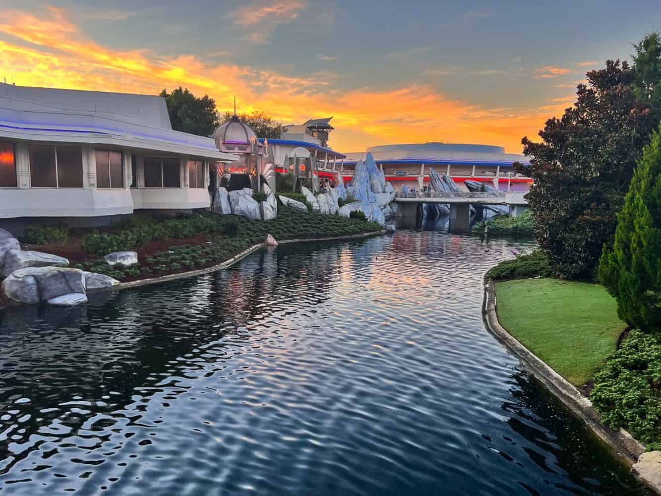 Sunrise at Tomorrowland in Magic Kingdom, Disney World