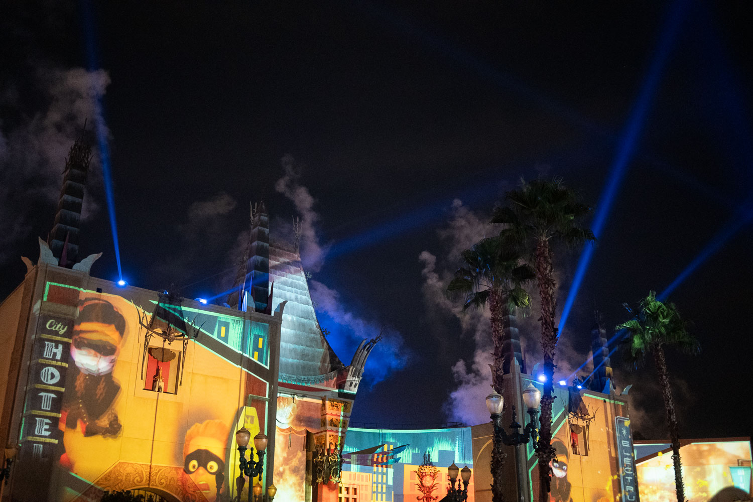 Projections and laser show, Wonderful World of Animation, Hollywood Studios, Disney World