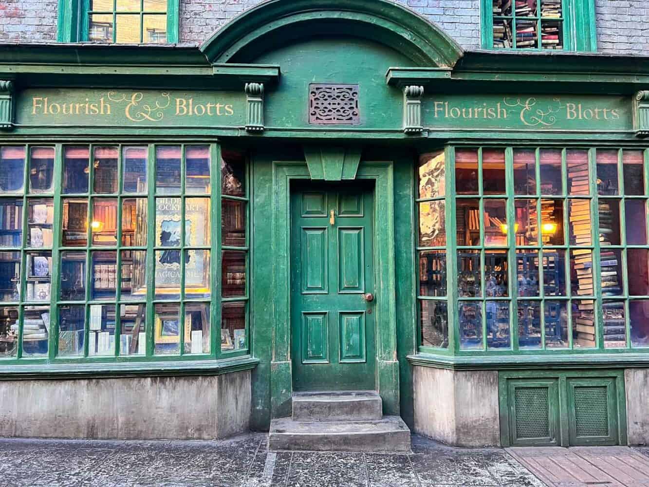 Flourish & Blotts shop in Diagon Alley, Universal Orlando, Florida, USA