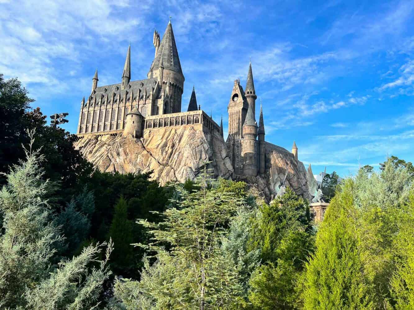 Hogwarts Castle at the Harry Potter and the Forbidden Journey ride, Islands of Adventure, Universal Orlando, Florida, USA