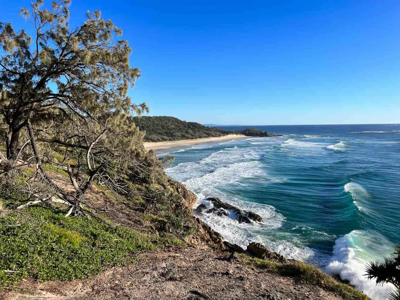 View of Frenchman's Beach along North Gorge Walk, North Stradbroke Island, Queensland, Australia