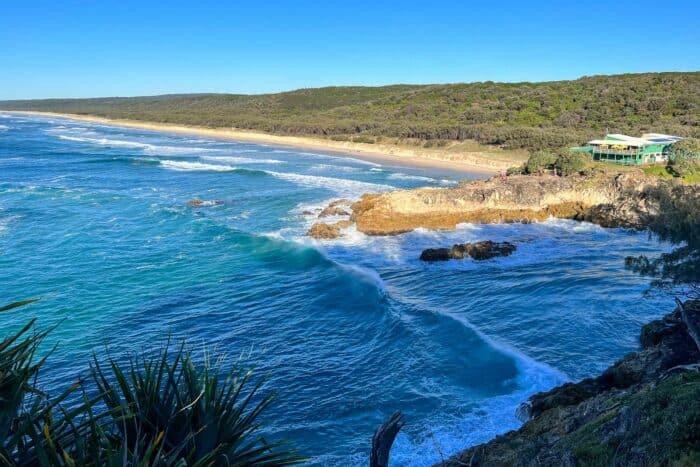 Main Beach from the North Gorge Walk, one of the best things to do on North Stradbroke Island, Queensland
