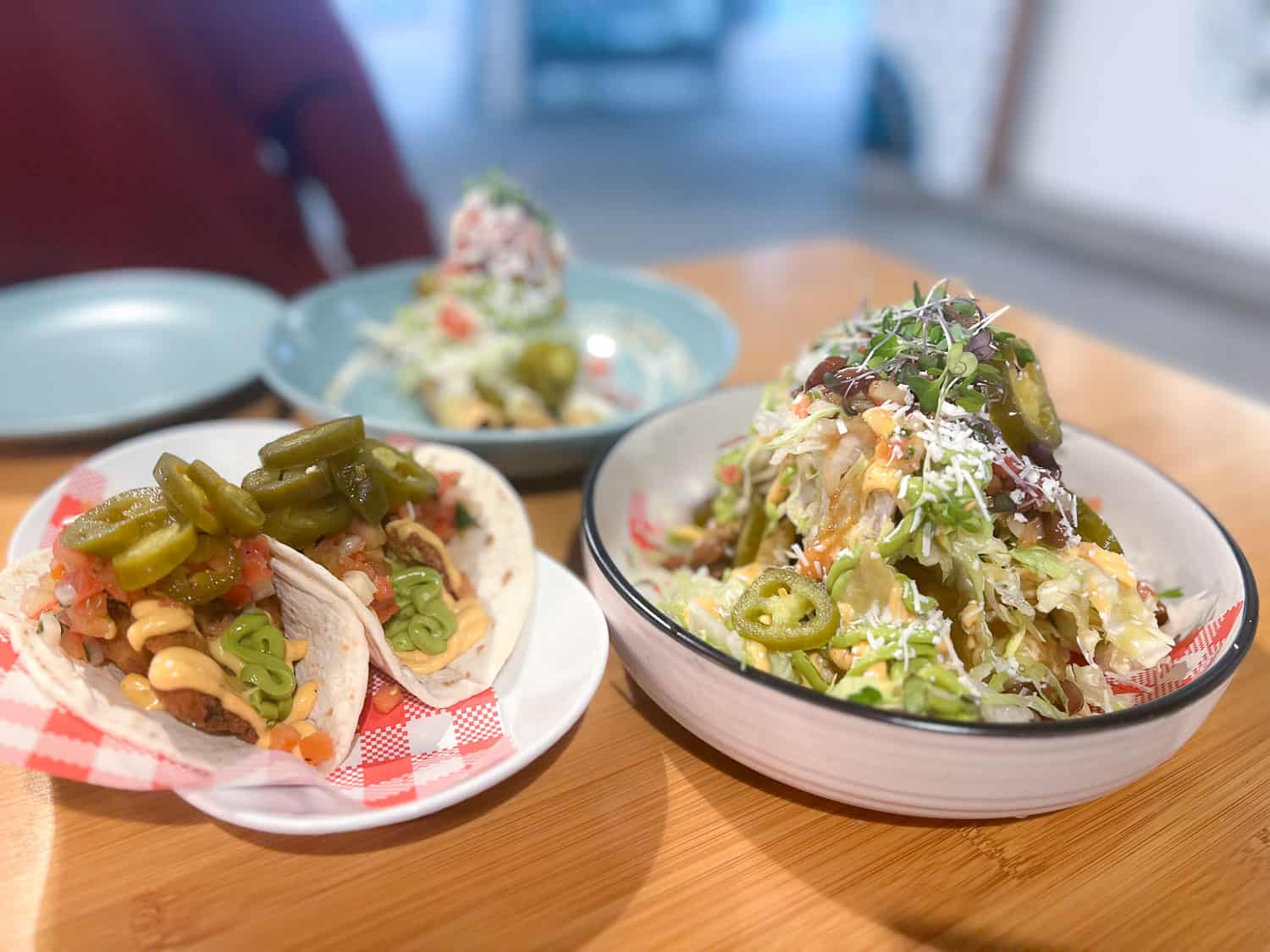 Plant based tacos at Holy Taco, Caloundra, Queensland, Australia