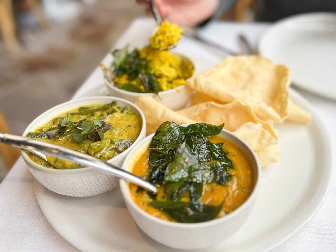 Sri Lankan 5-Pot Curry lunch at Alba by Kuruvita, Noosa, Queensland, Australia