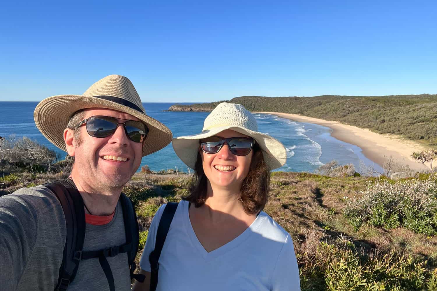 Erin and Simon at Alexandria Bay, Noosa National Park, Queensland, Australia