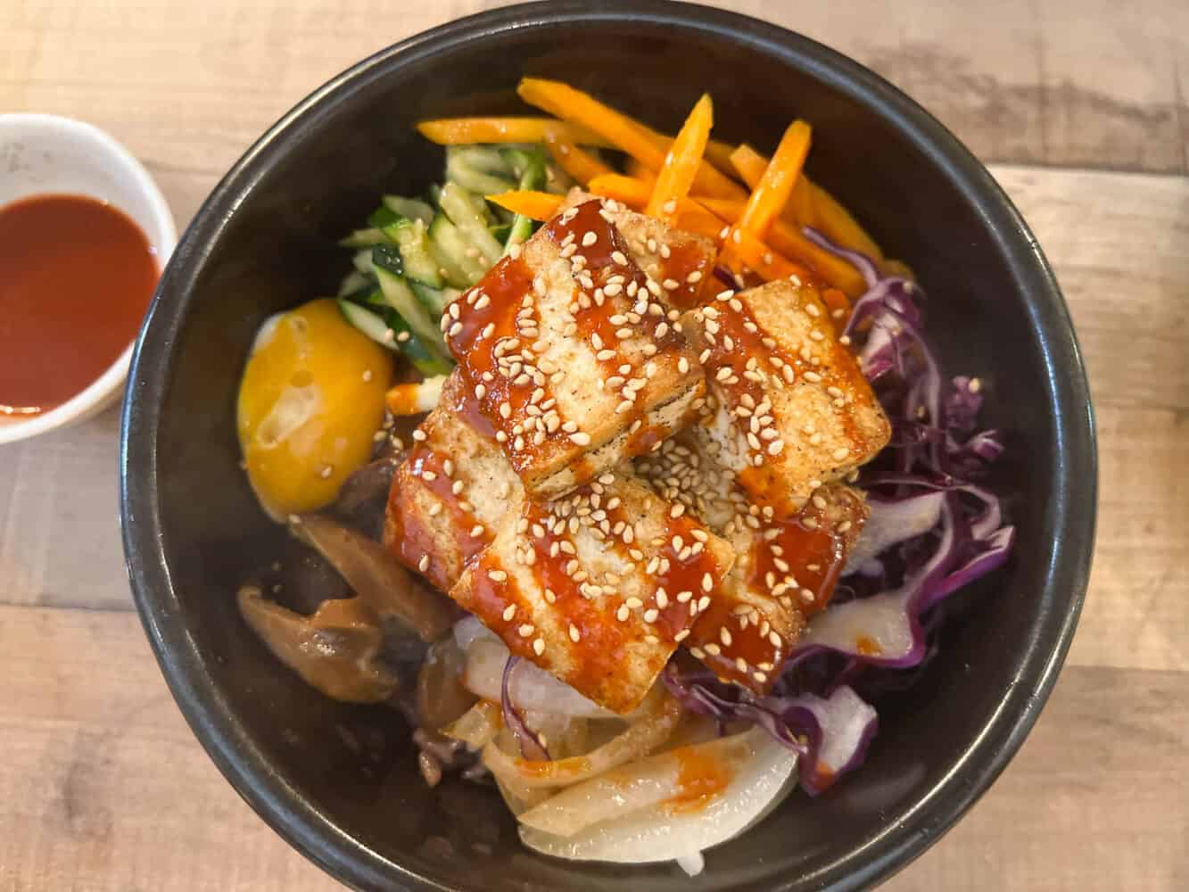 Tofu bibimbap at Haru Korean, Noosa, Queensland, Australia