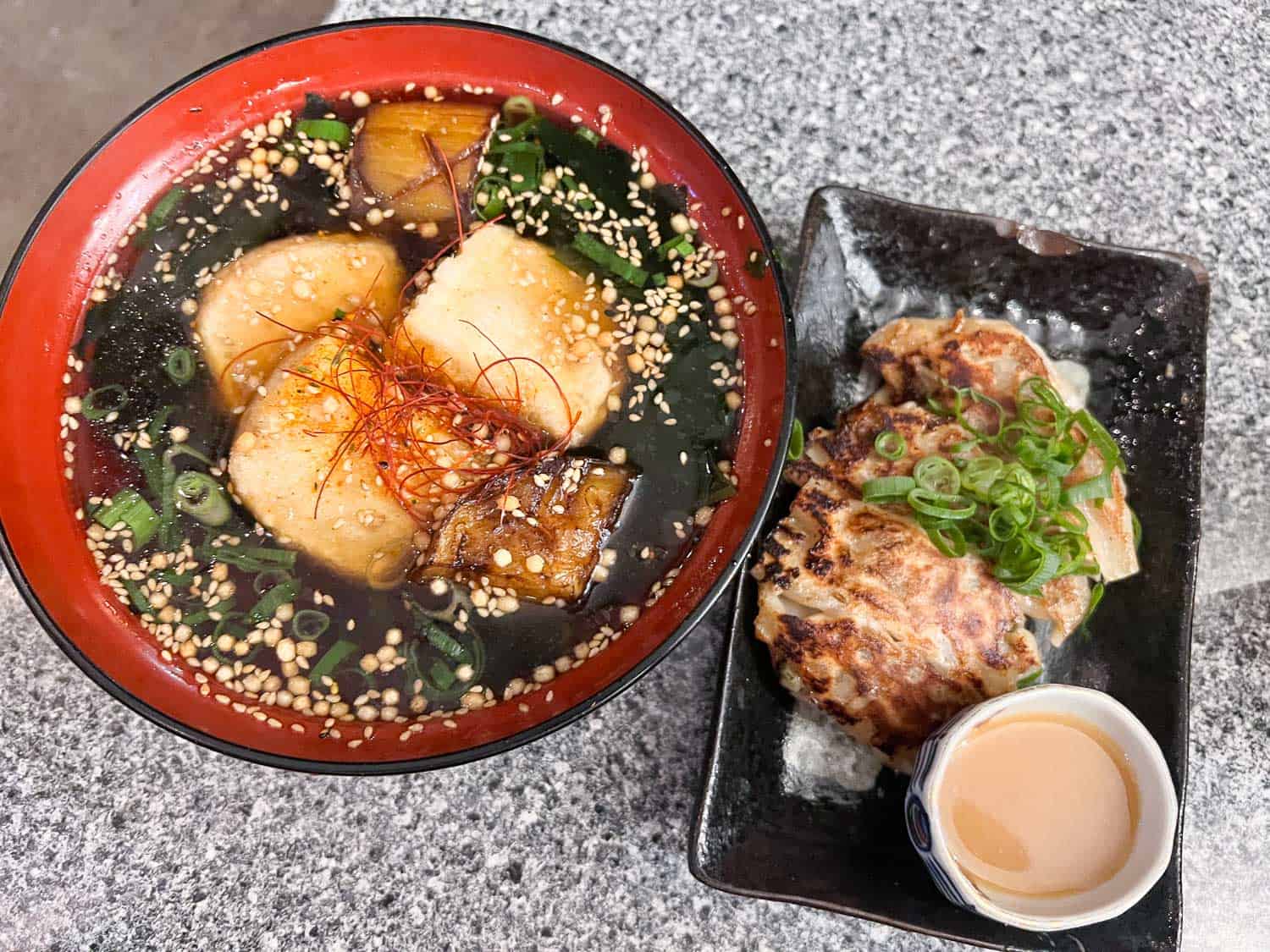 Teppanyaki udon noodles at Izakaya Ate, Noosa, Queensland, Australia