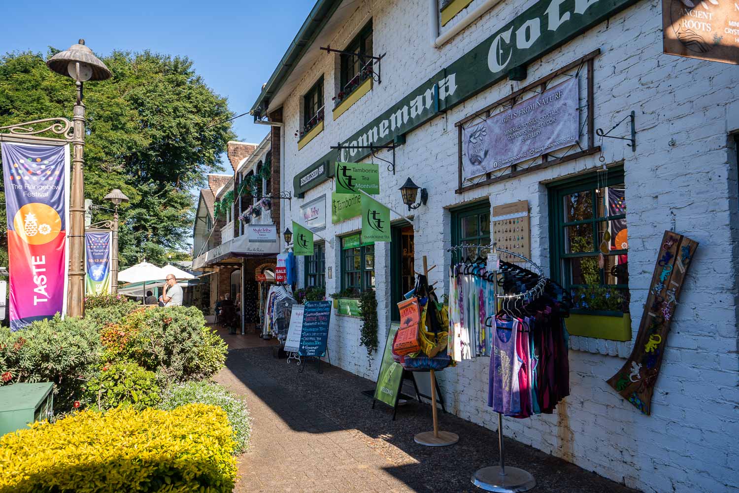 Shop front in Montville, Sunshine Coast Hinterland, Queensland, Australia