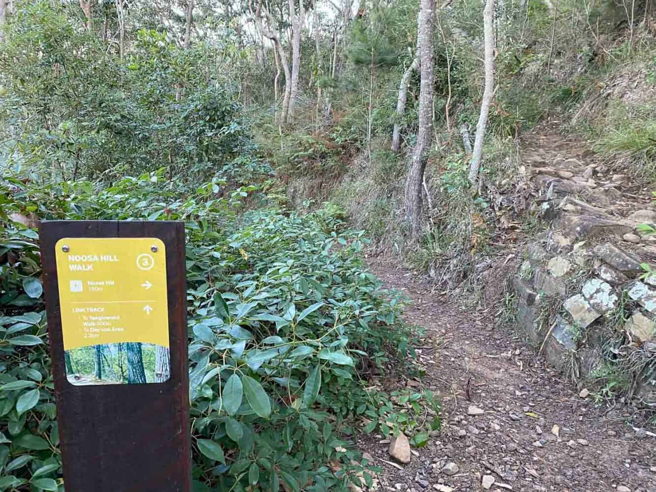 Noosa Hill Walk sign, Noosa National Park, Queensland, Australia