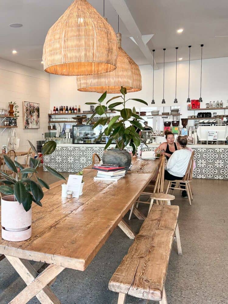 Stylish interior of Vanilla Food cafe, Noosa, Queensland, Australia