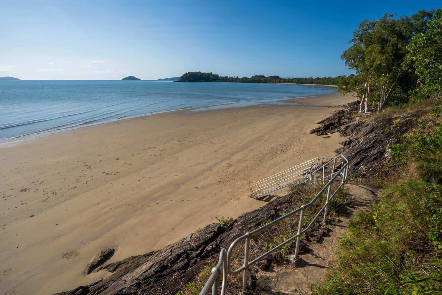View of Lugger Bay along the Kennedy Walking Track, Mission Beach, North Queensland, Australia