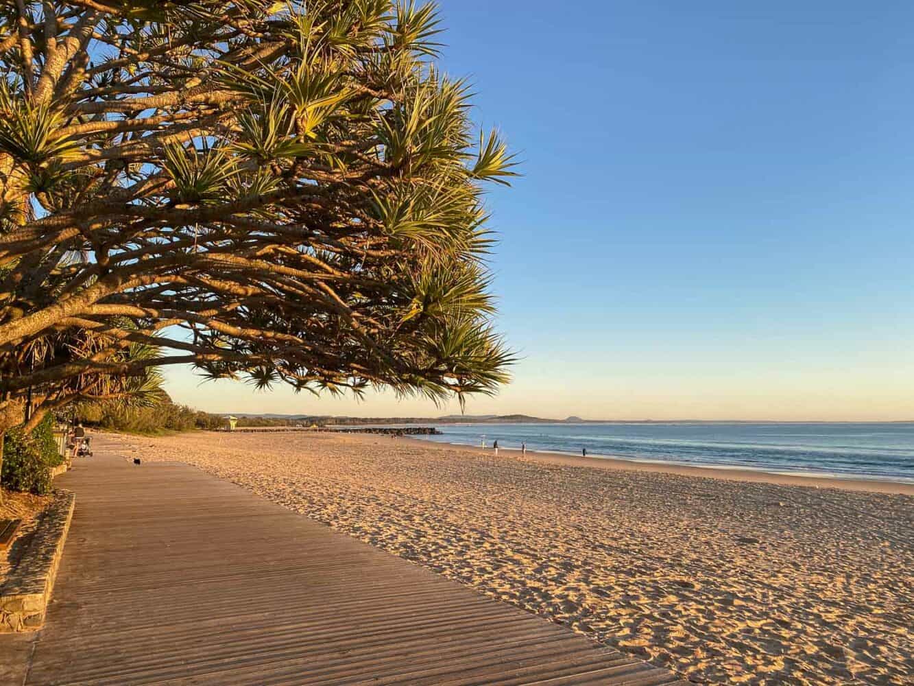 Main Beach boardwalk, early morning, Noosa, Queensland, Australia