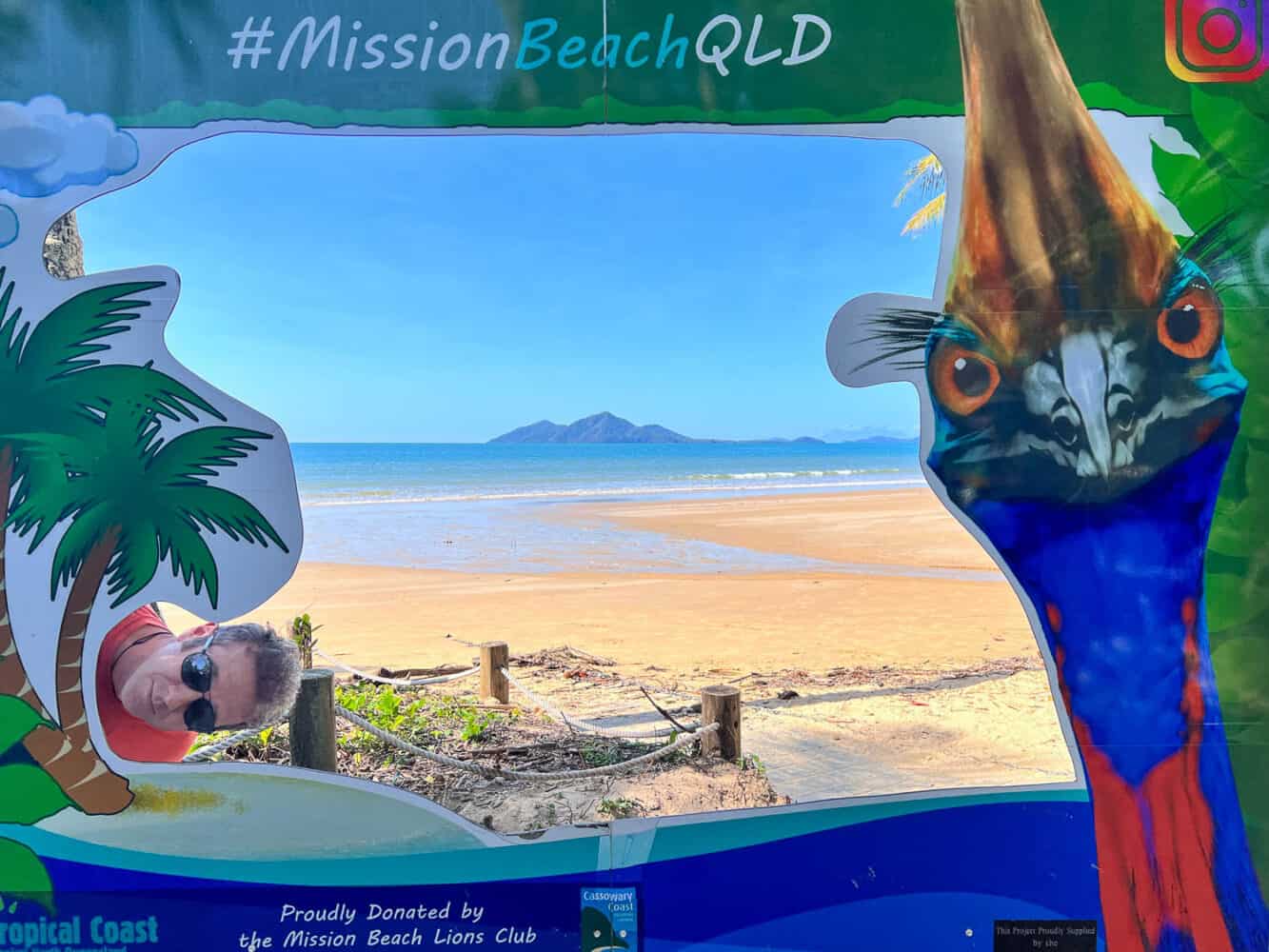 Mission Beach sign, North Queensland, Australia