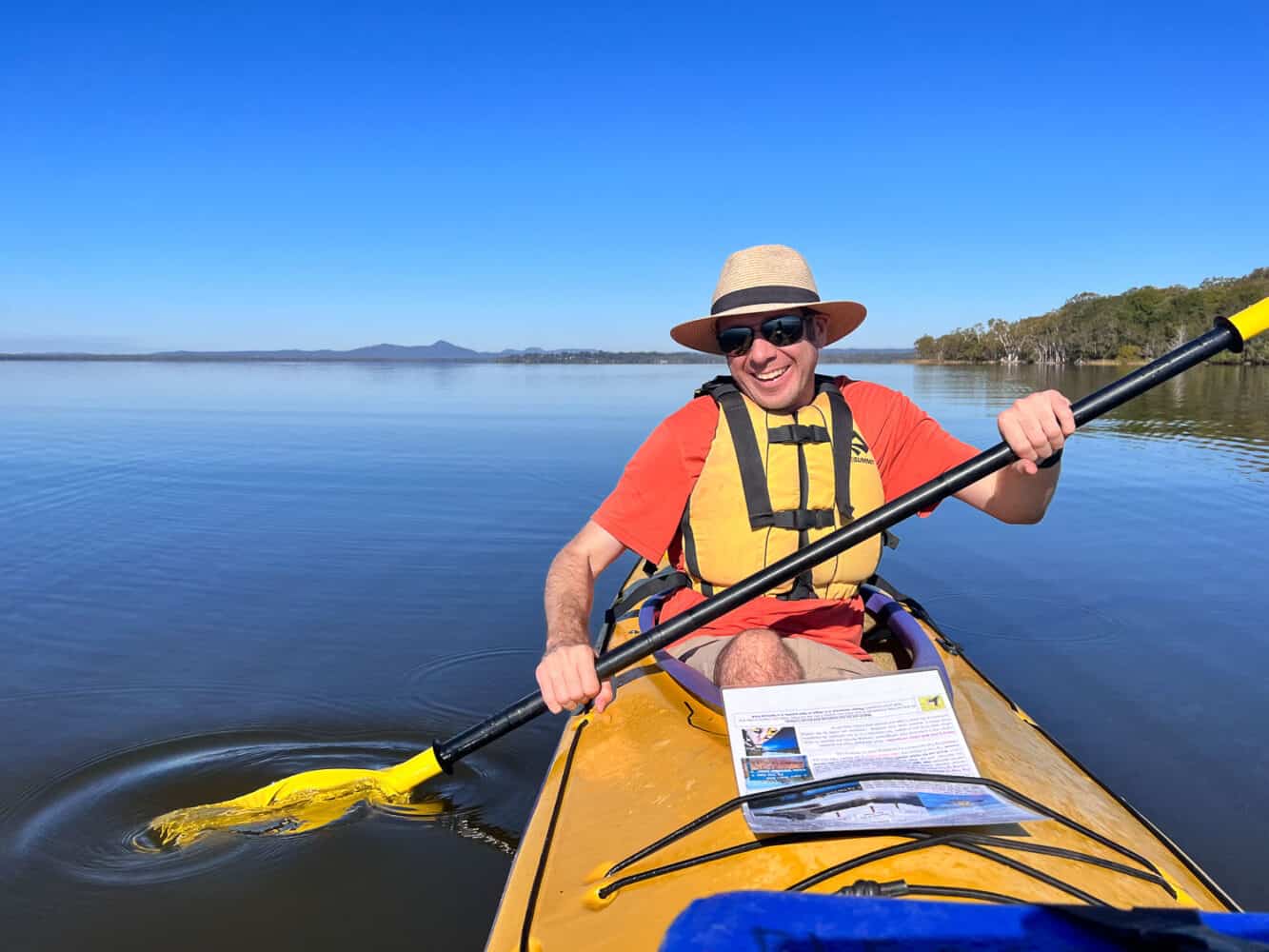 Simon kayaking the Noosa Everglades, Queensland, Australia