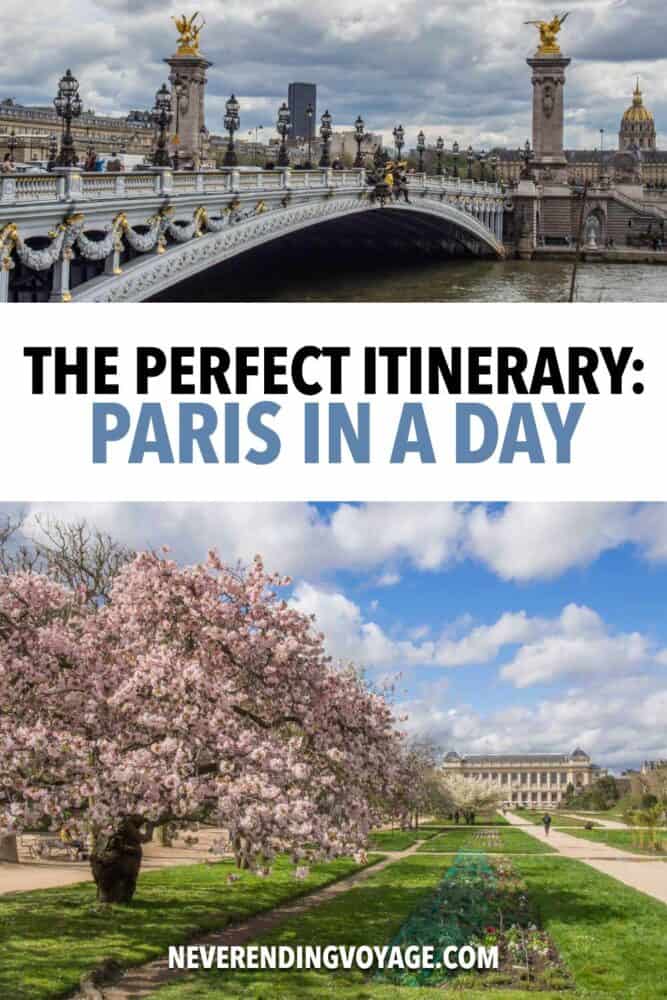 Paris One Day Guide Pinterest pin