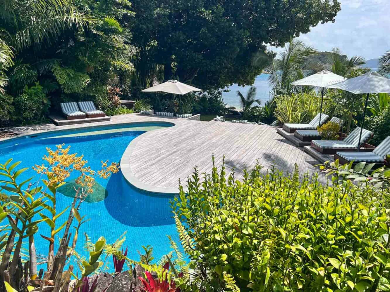 Swimming pool, Bedarra Island Resort, Queensland, Australia