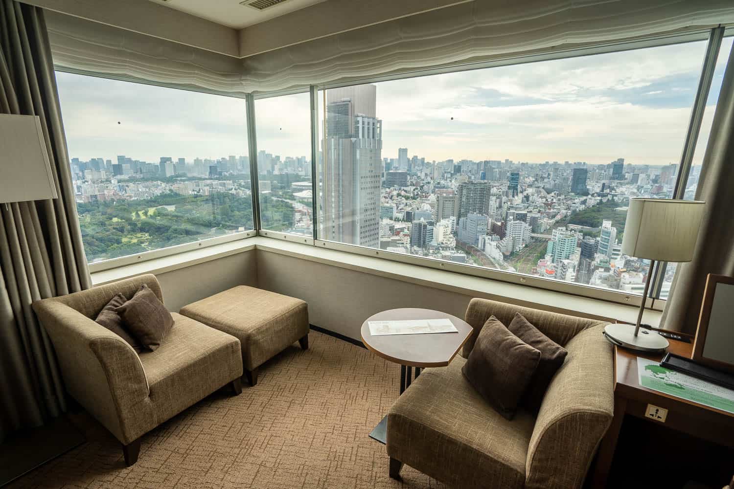 View from the Panoramic King room in Hotel Century Southern Tower in Tokyo