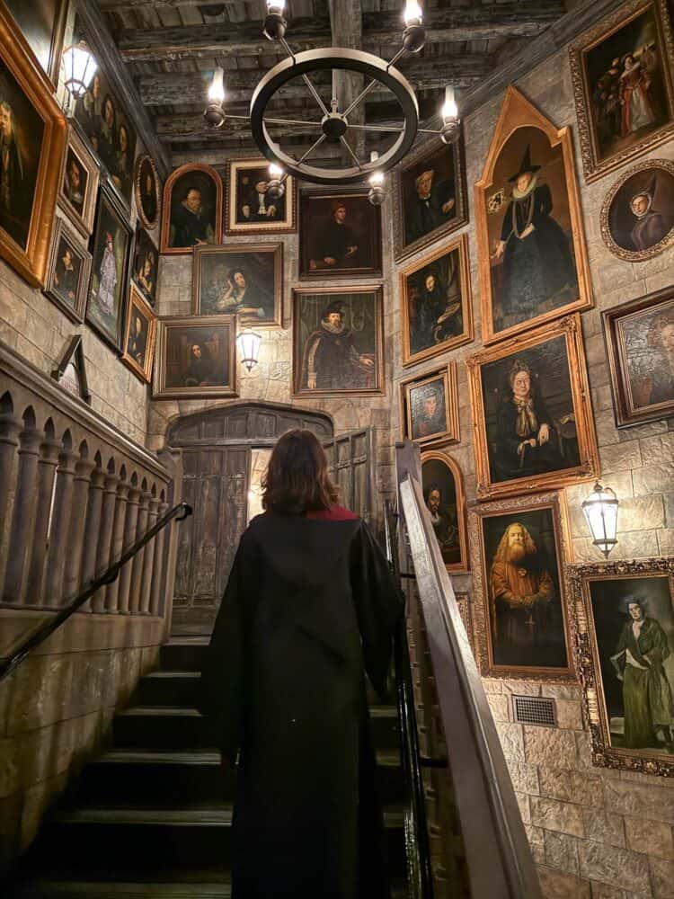 Erin walking through Hogwarts Castle at USJ