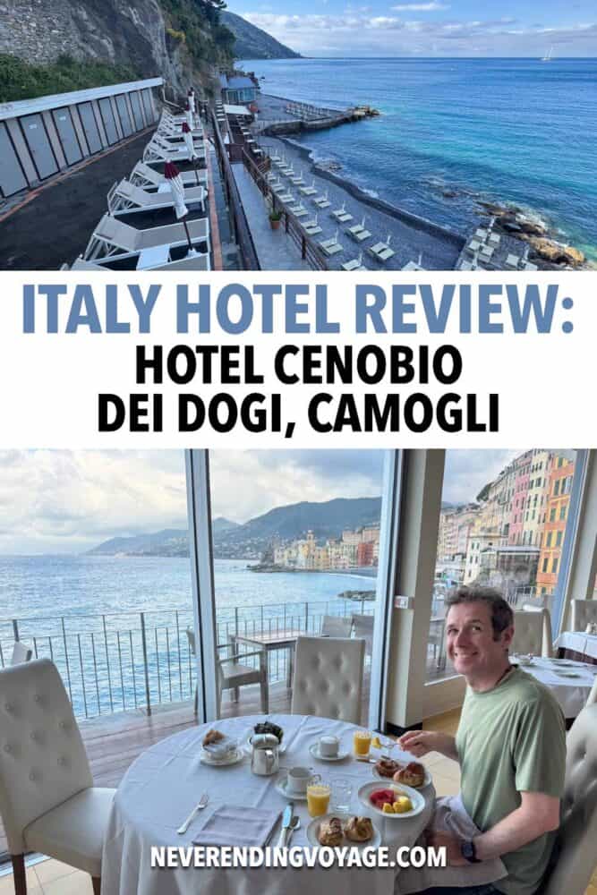 Hotel Cenobio Dei Dogi Review, Camogli, Pinterest pin