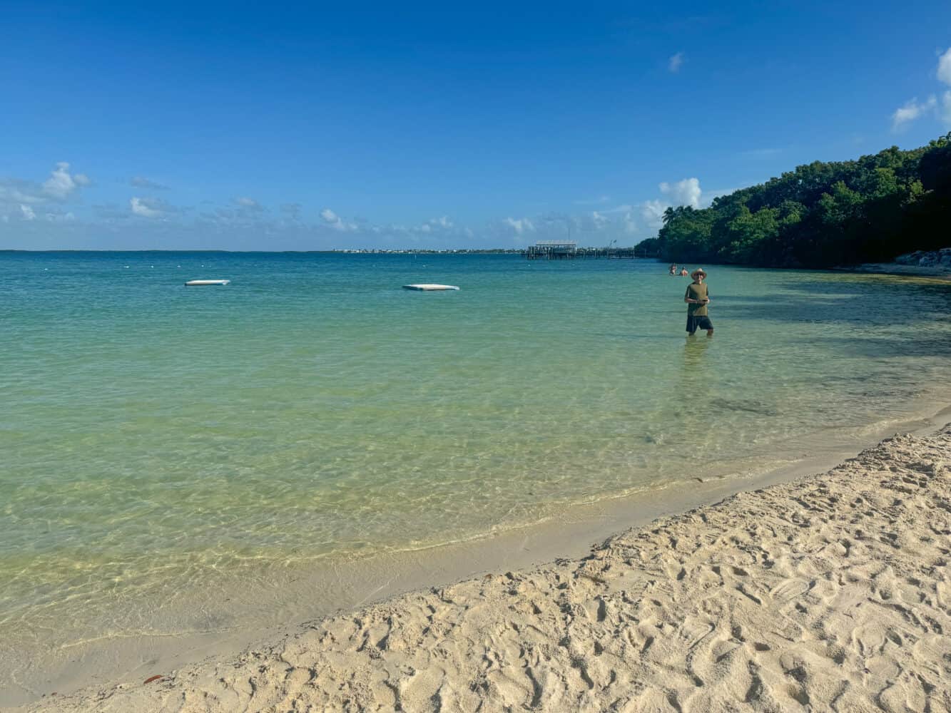 Clear water on the sandy Coconut Beach at Baker's Cay Resort Key Largo