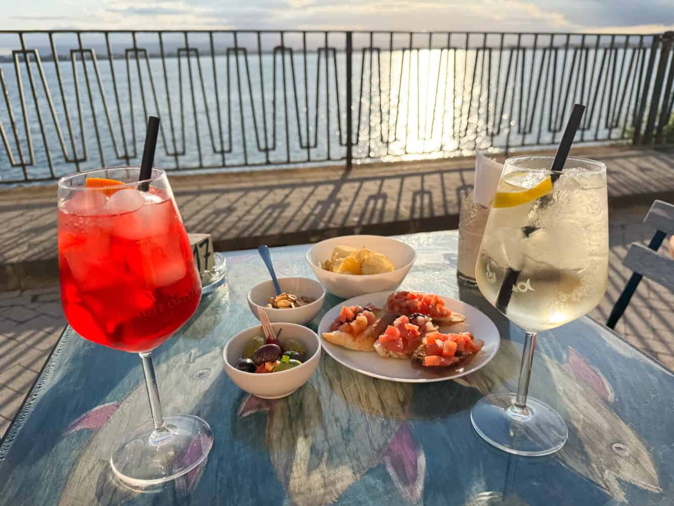 Sunset Spritz at Mikatu, Ortigia, Eastern Sicily, Italy