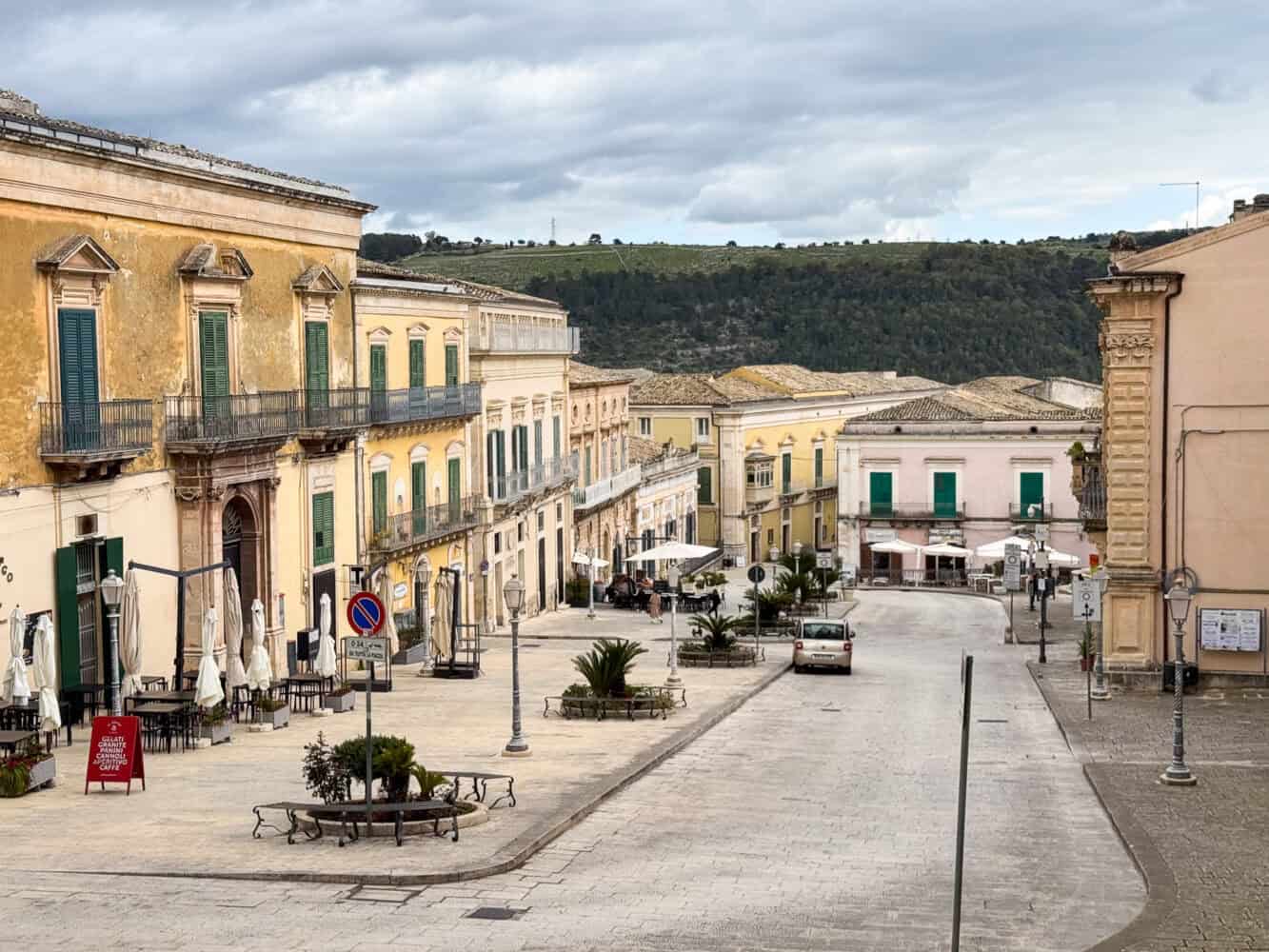 Piazza in Ragusa Ibla, East Sicily, Italy
